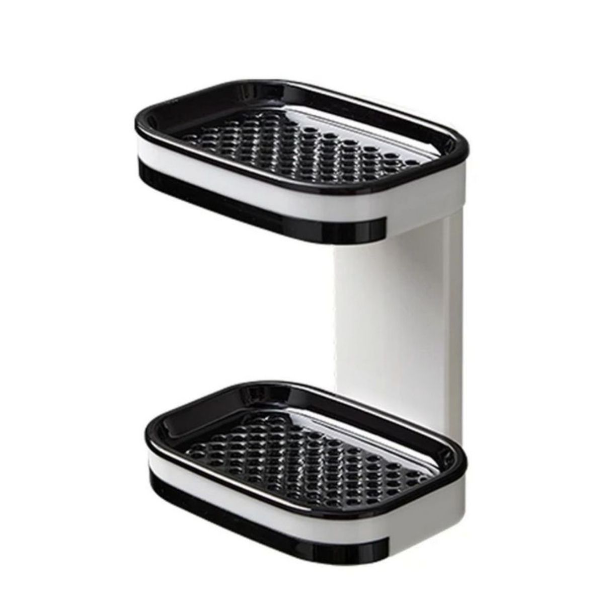 GENERICO - Soporte de Pared Porta Jabon Autoadhesivo Doble Organizador Baño