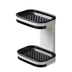 GENERICO - Soporte de Pared Porta Jabon Autoadhesivo Doble Organizador Baño
