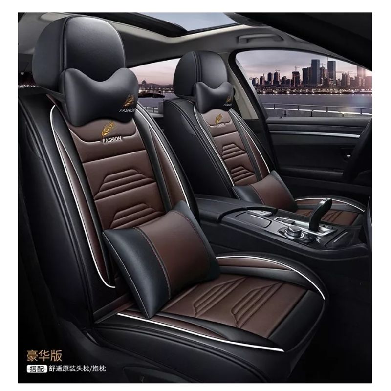 GENERICO - Kit Funda Cubre Asiento Auto Premium Luxury Con 4 Almoadilla
