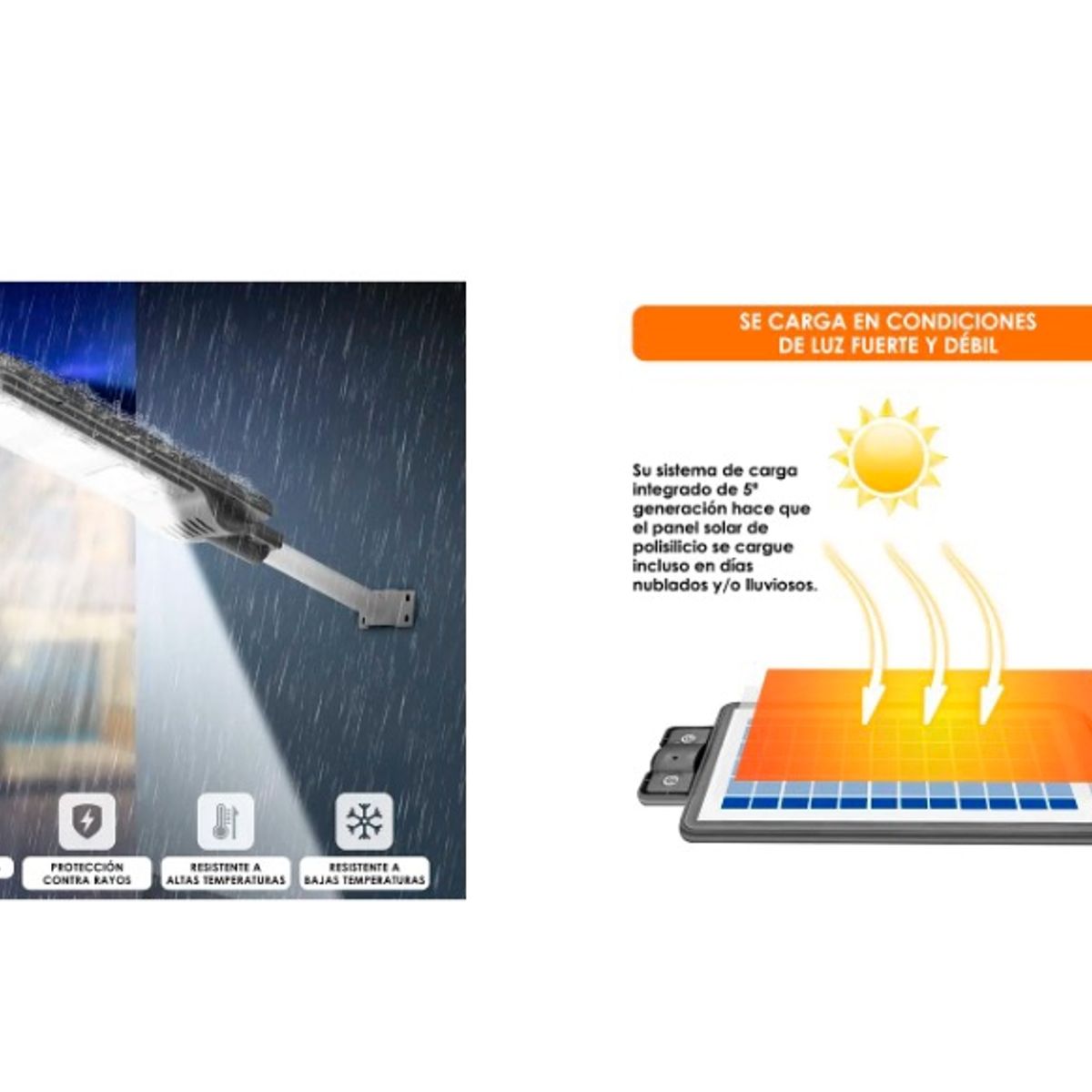 GENERICO - Foco Solar LED De Exterior Con Panel Solar y Sensor De Luz 180W