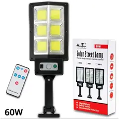 GENERICO - Foco Solar LED De Exterior Panel Solar y Control Remoto Henguge 60W