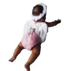 GENERICO - Alas de Angel de Plumas más aureola- Blancas - Bebé