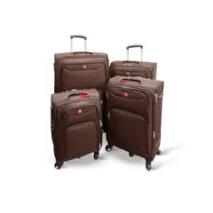 HOME&DESIGN - Set de 4 Maletas Blandas color Café
