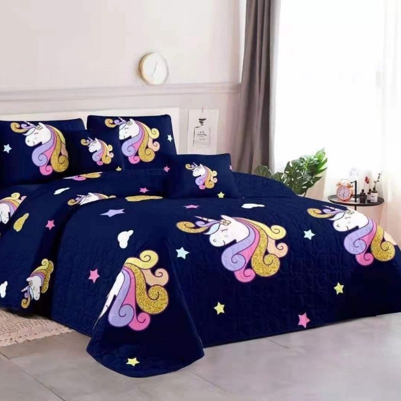 GENERICO - Cubrecama Quilt Verano 1.5 Plaza y Media Infantil 230X180 cm