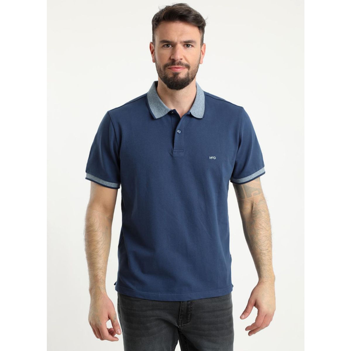 MCGREGOR - Polera Manga Corta Piqué Regular Fit Comfort Tech Azul Marino MCGREGOR