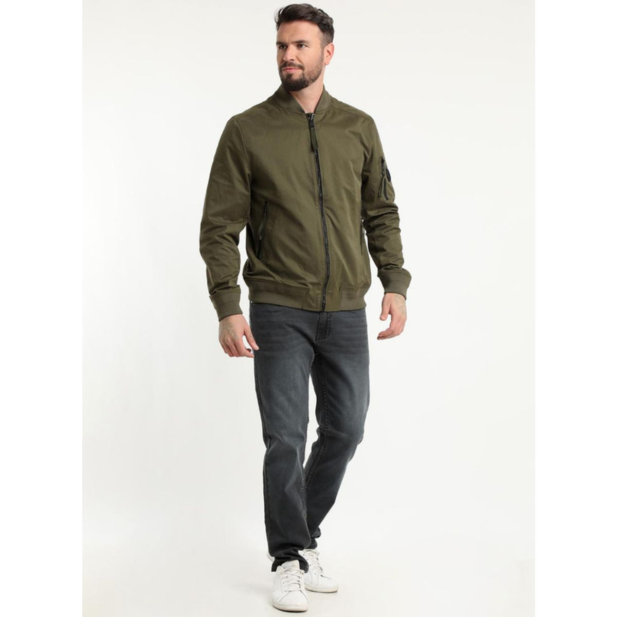 MCGREGOR - Chaqueta Nueva Bomber Oliva Oscuro MCGREGOR