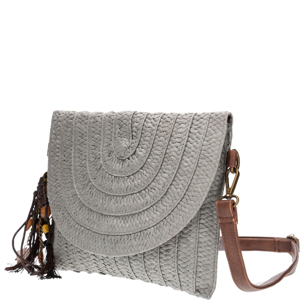 ROCKFORD - Cartera Mujer Ferro Cross Gris ROCKFORD