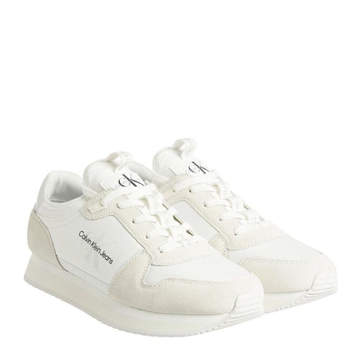 CALVIN KLEIN - Zapatilla Runner Sock Laceup Ny Blanco Calvin Klein