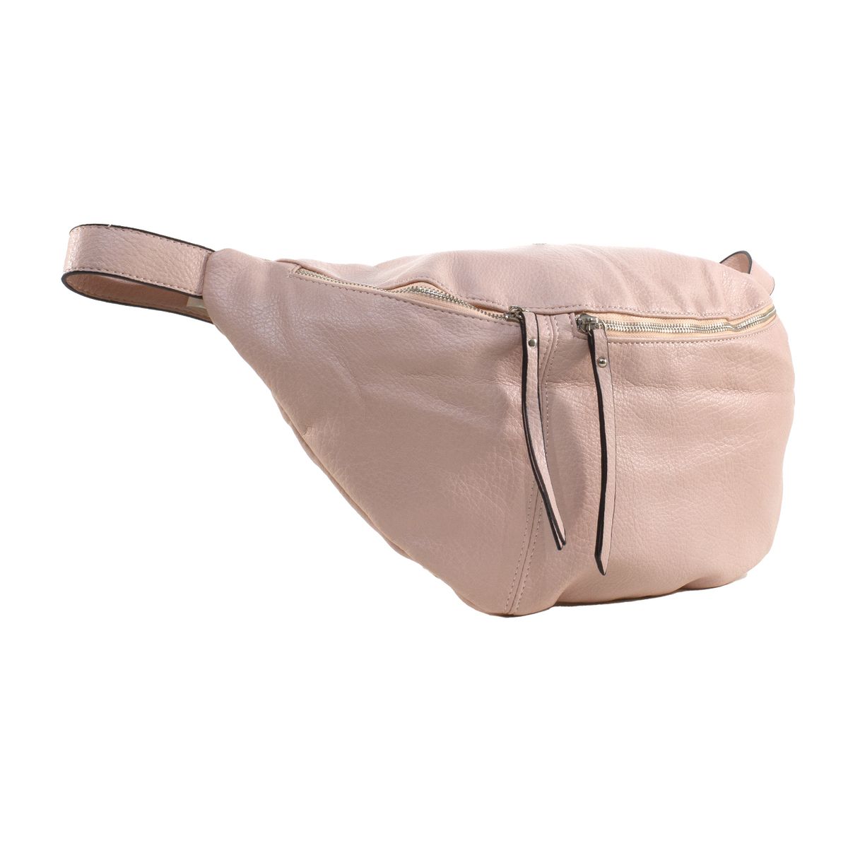 MAILEA - Marsupio ecocuero extra grande para mujer rosado