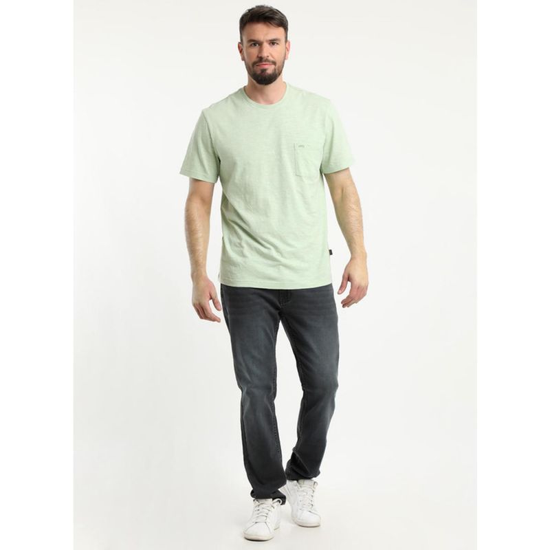 MCGREGOR - Polera Manga Corta Bolsillo Regular Fit Texturada Verde Claro MCGREGOR