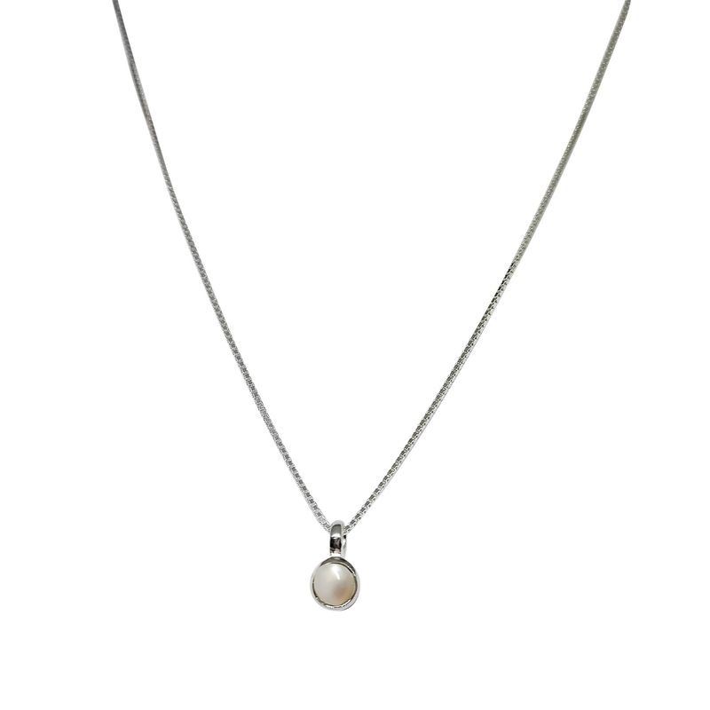 ANDREA COGGIOLA JOYAS - Collar Naisha Perla Plata Fina 925