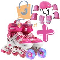 Patines Lineales mas kit de protección talla M 33 AL 36