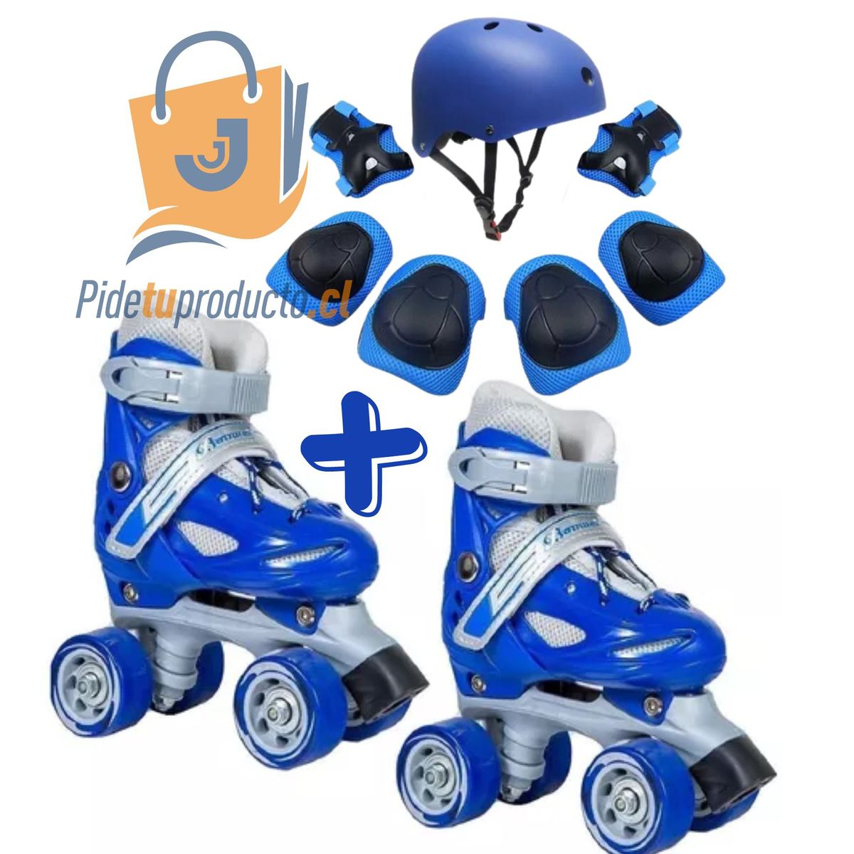 GENERICO - Patines Roller Para Niño Más Protectores Y Casco TALLA XS