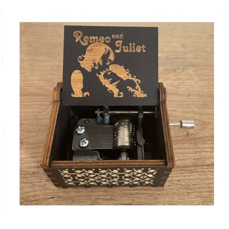 GENERICO - CAJA MUSICAL DE ROMEO Y JULIETA NEGRA