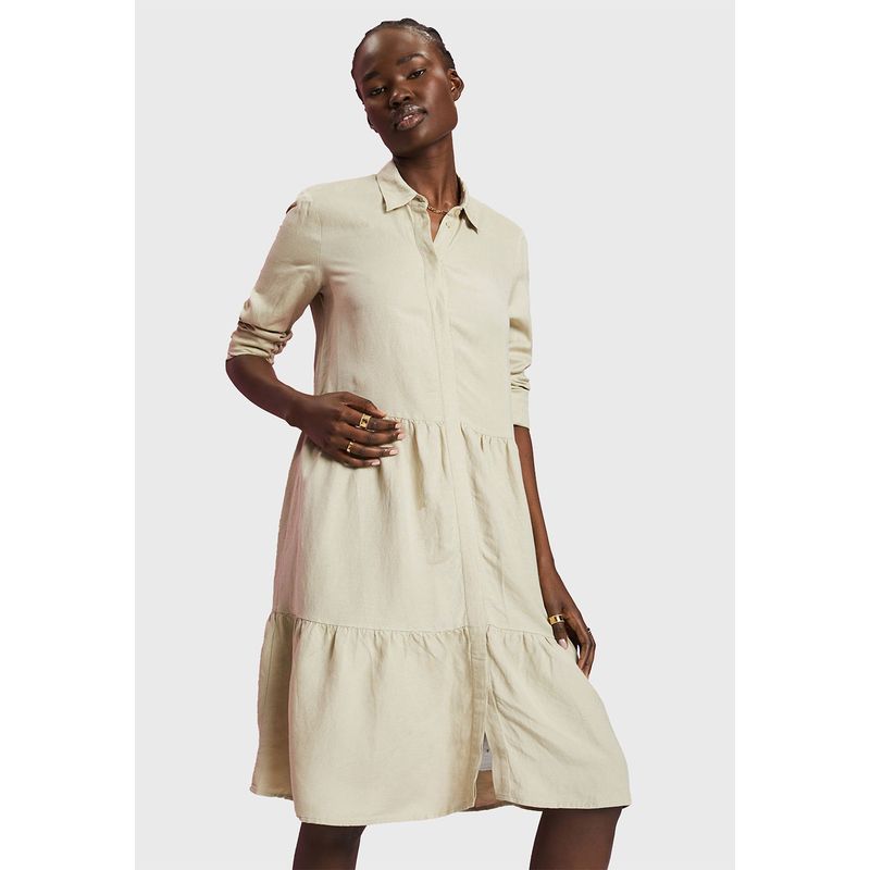 ESPRIT - Vestido Camisero Mangas Largas Mujer Esprit ESPRIT