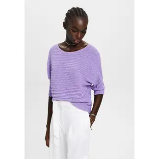 ESPRIT - Sweater De Punto Con Manga Corta Mujer