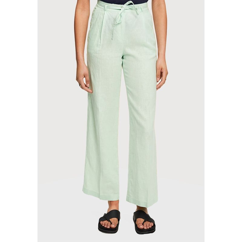 ESPRIT - Pantalón Lino Mujer Corte Ancho Esprit ESPRIT