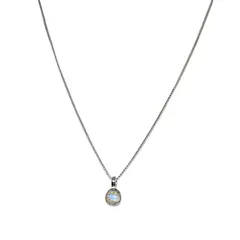 ANDREA COGGIOLA JOYAS - Collar Naisha Piedra Luna Plata Fina 925