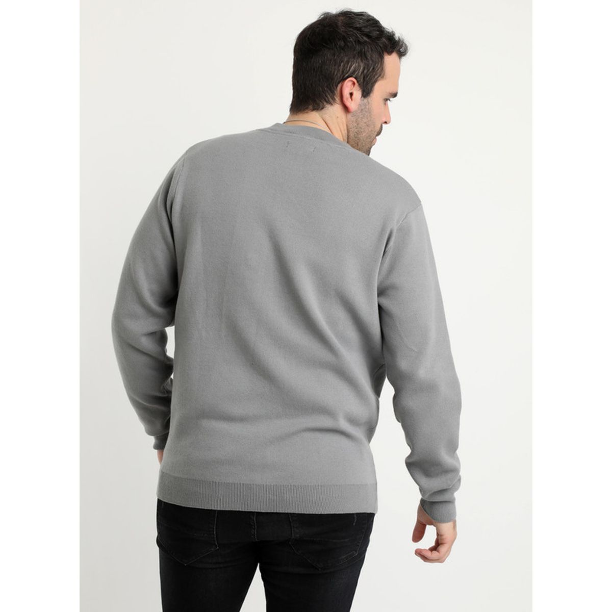 POTROS - Sweater Cuello Redondo Gris POTROS