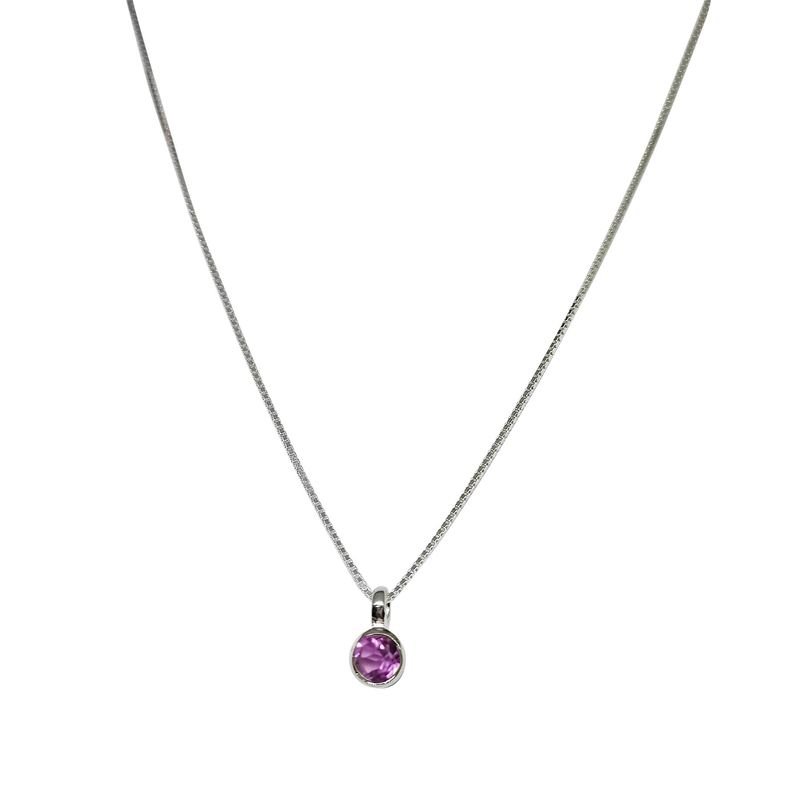 ANDREA COGGIOLA JOYAS - Collar Naisha Amatista Plata Fina 925