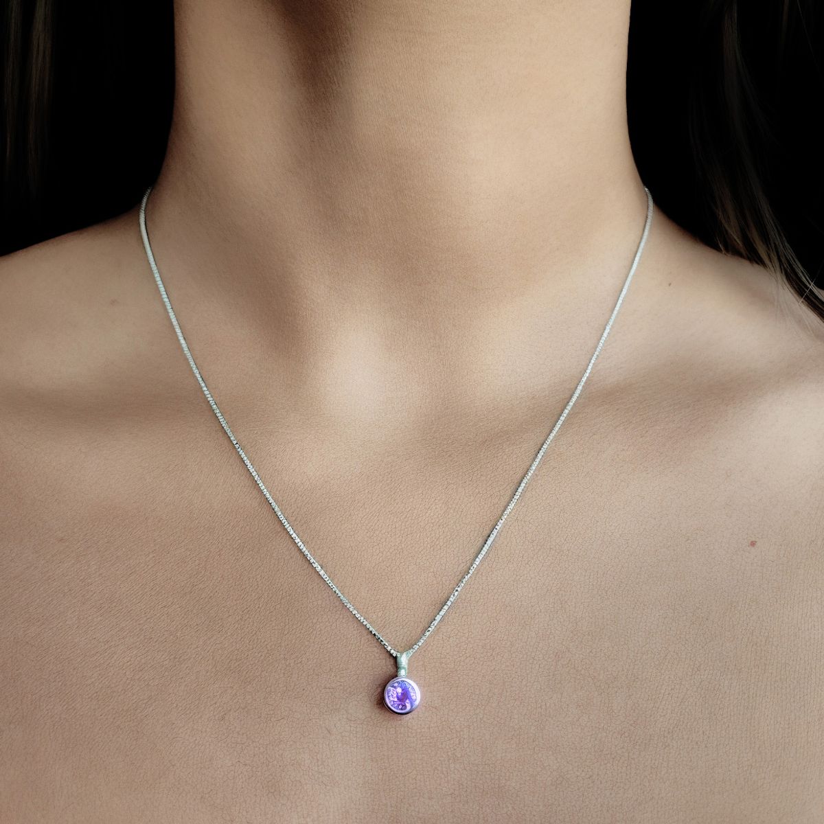 COGGIOLA - Collar Naisha Amatista Plata Fina 925