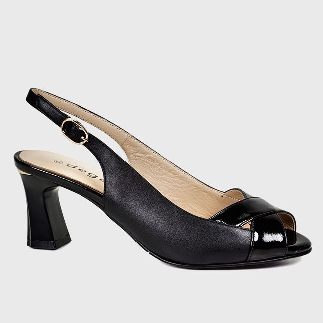 DEGAS - Sandalia Cuero Amaru Negro DEGAS