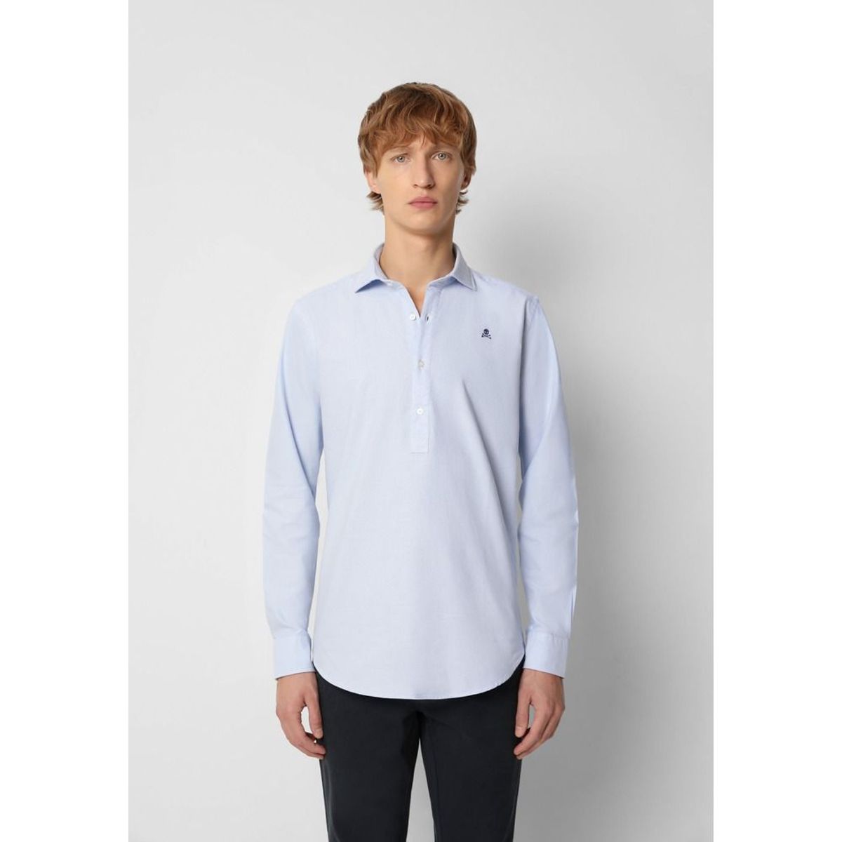 SCALPERS - Camisa Polera Calavera Skyblue