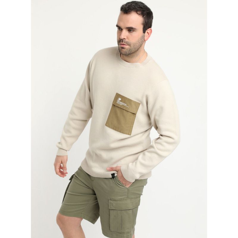 POTROS - Sweater Cuello Redondo Crema POTROS
