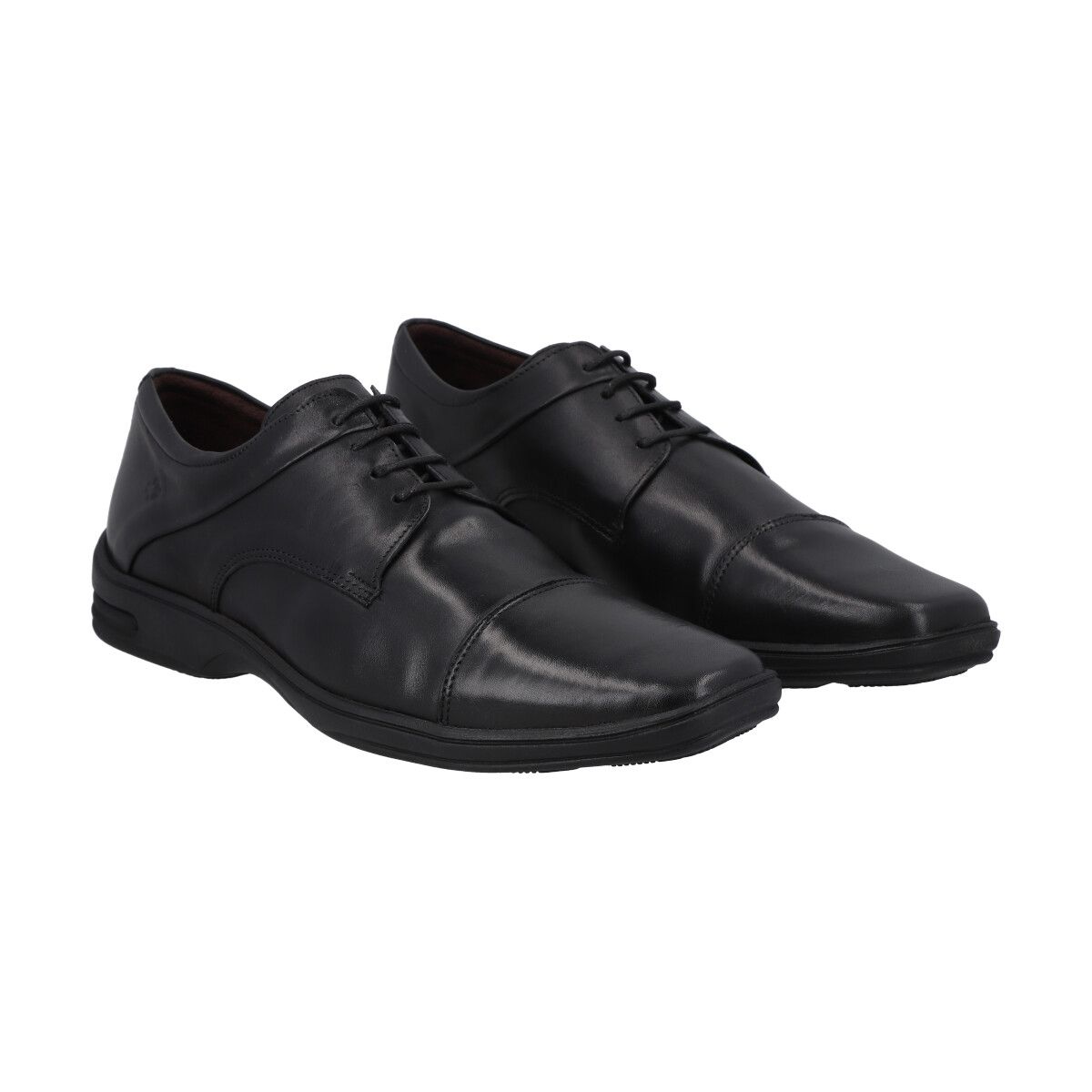 PERLATTO - Zapato Formal Hombre Cuero Negro 514  Perlatto