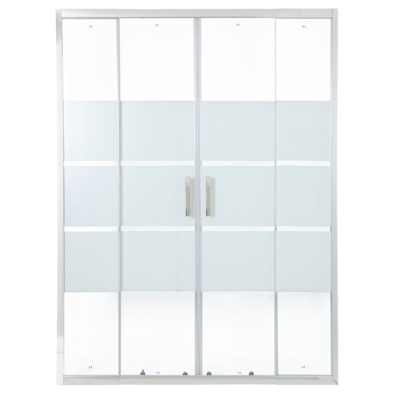 JOYTEK - Mampara Ajustable Blanca Doble Puerta 160-175x185cm
