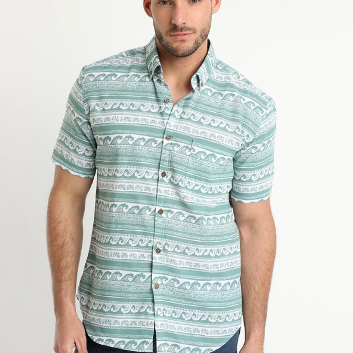 TRUVAL - Camisa Estampada Diseño Mc Agua TRUVAL