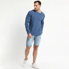 TRUVAL - Sweater Cuello Redondo Azul piedra