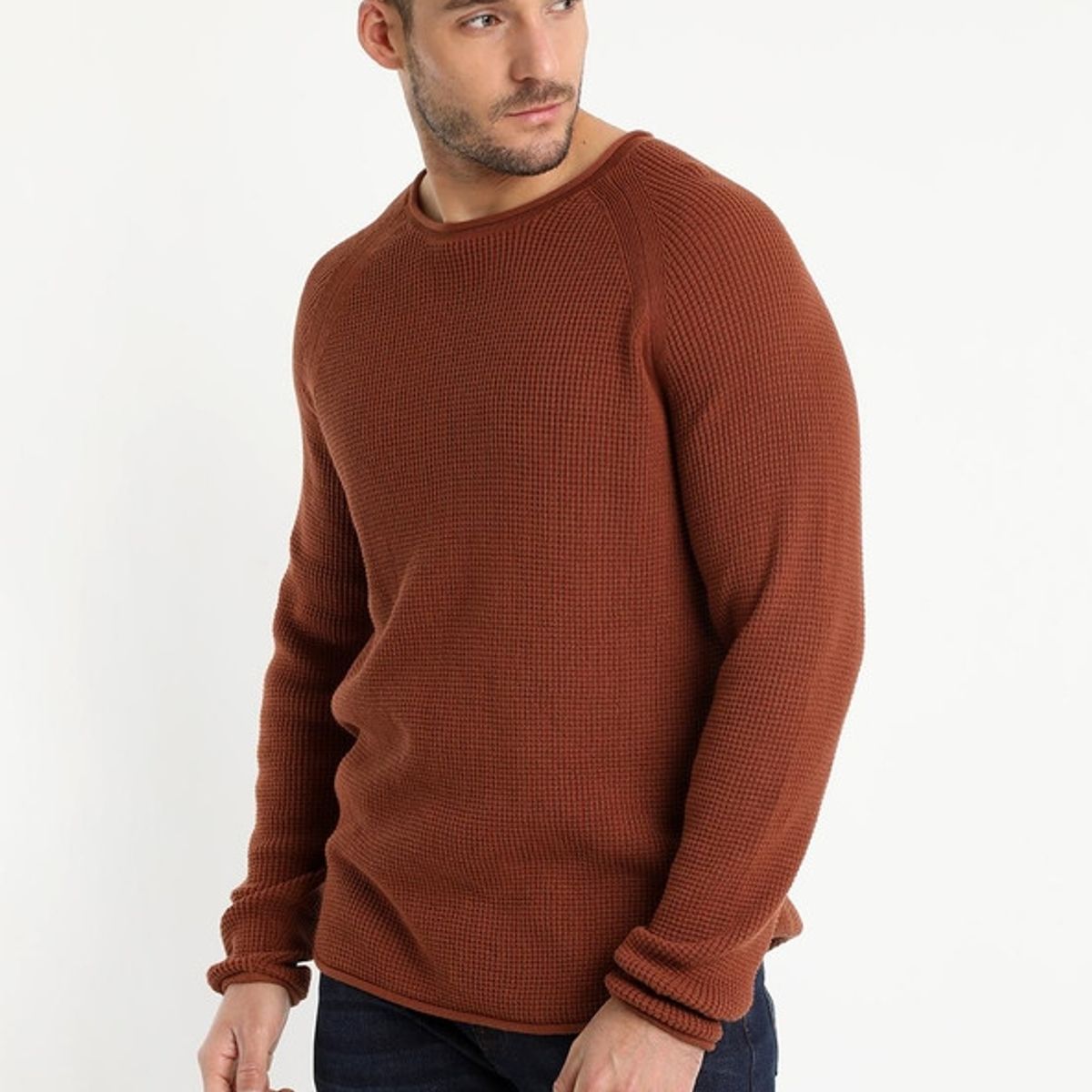 TRUVAL - Sweater Cuello Redondo Ladrillo TRUVAL