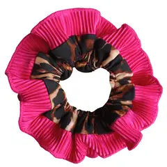 MARIA PASKARO - Scrunchie Begonia M Animal Fucsia Plisado - Fucsia