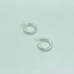 VIZIATO - Argolla semi lisa baño en plata