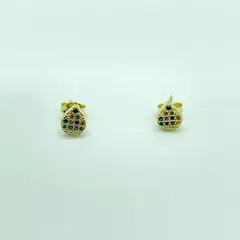 VIZIATO - Aro gota rainbow enchapado en oro