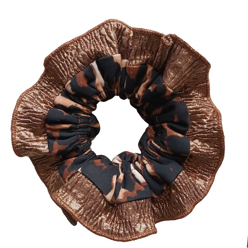 MARIA PASKARO - Scrunchie Begonia M Animal Cobre Oscuro Maria Paskaro - Cobre