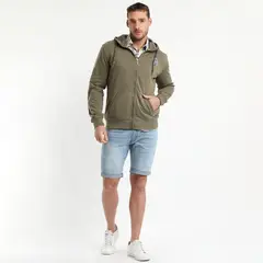 TRUVAL - Poleron Full Zipper Khaki oscuro