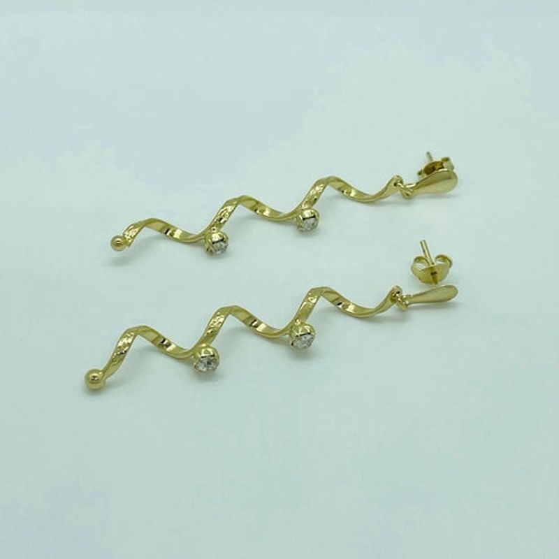 VIZIATO - Aro espiral enchapado en oro