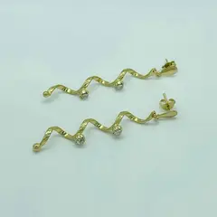 VIZIATO - Aro espiral enchapado en oro