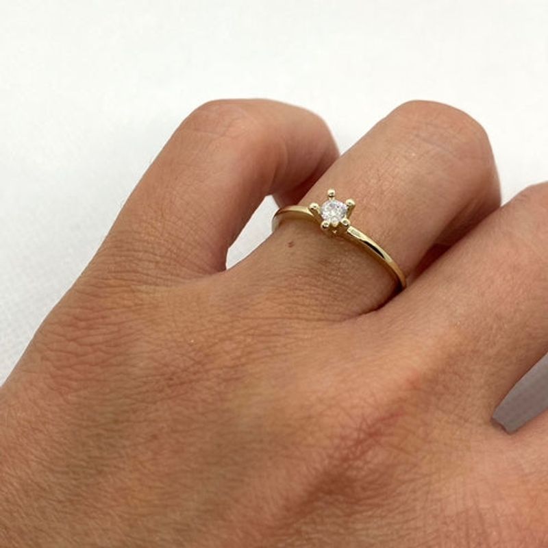 VIZIATO - Anillo lucy enchapado en oro