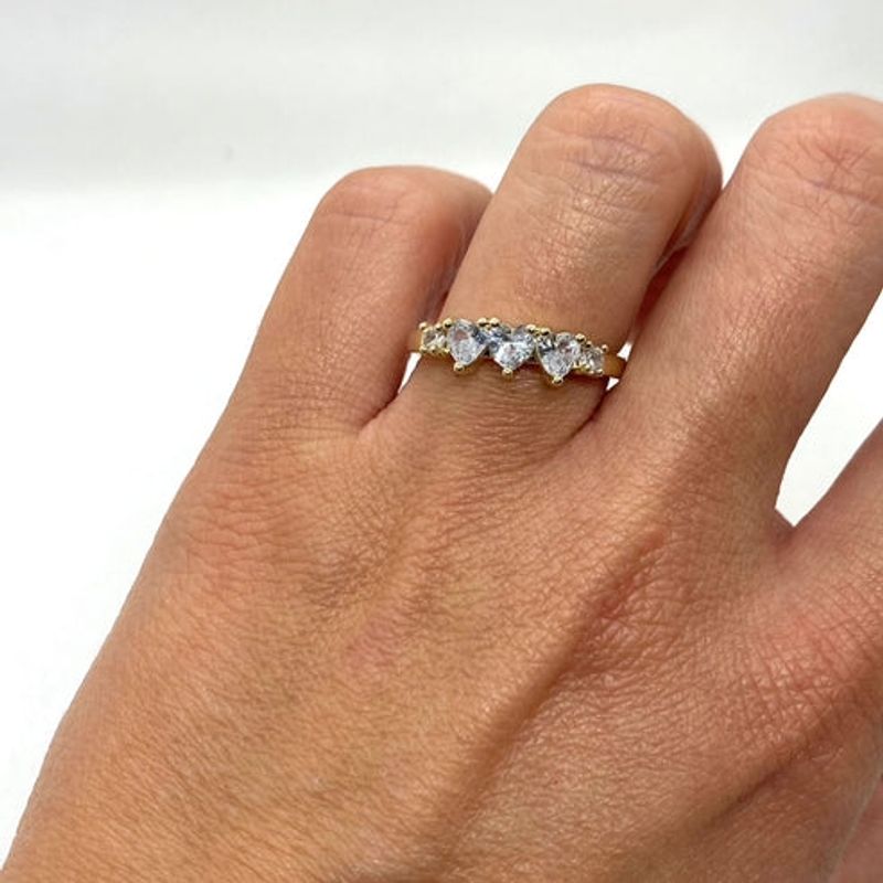 VIZIATO - Anillo trilove enchapado en oro
