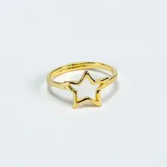 VIZIATO - Anillo star enchapado en oro