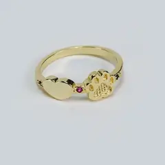 VIZIATO - Anillo pet enchapado en oro