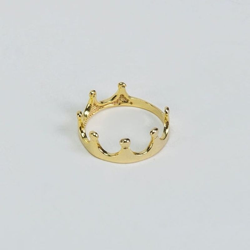 VIZIATO - Anillo midi corona enchapado en oro