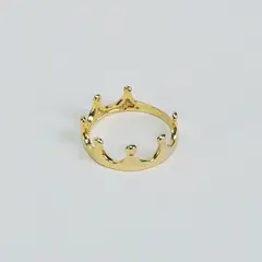VIZIATO - Anillo midi corona enchapado en oro