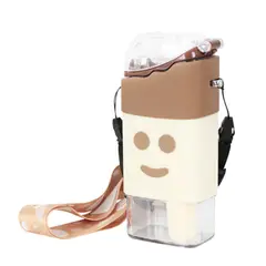 SANTU HOME & DECO - Botella De Agua Antiderrame Paleta Helado 380 ml Blanco