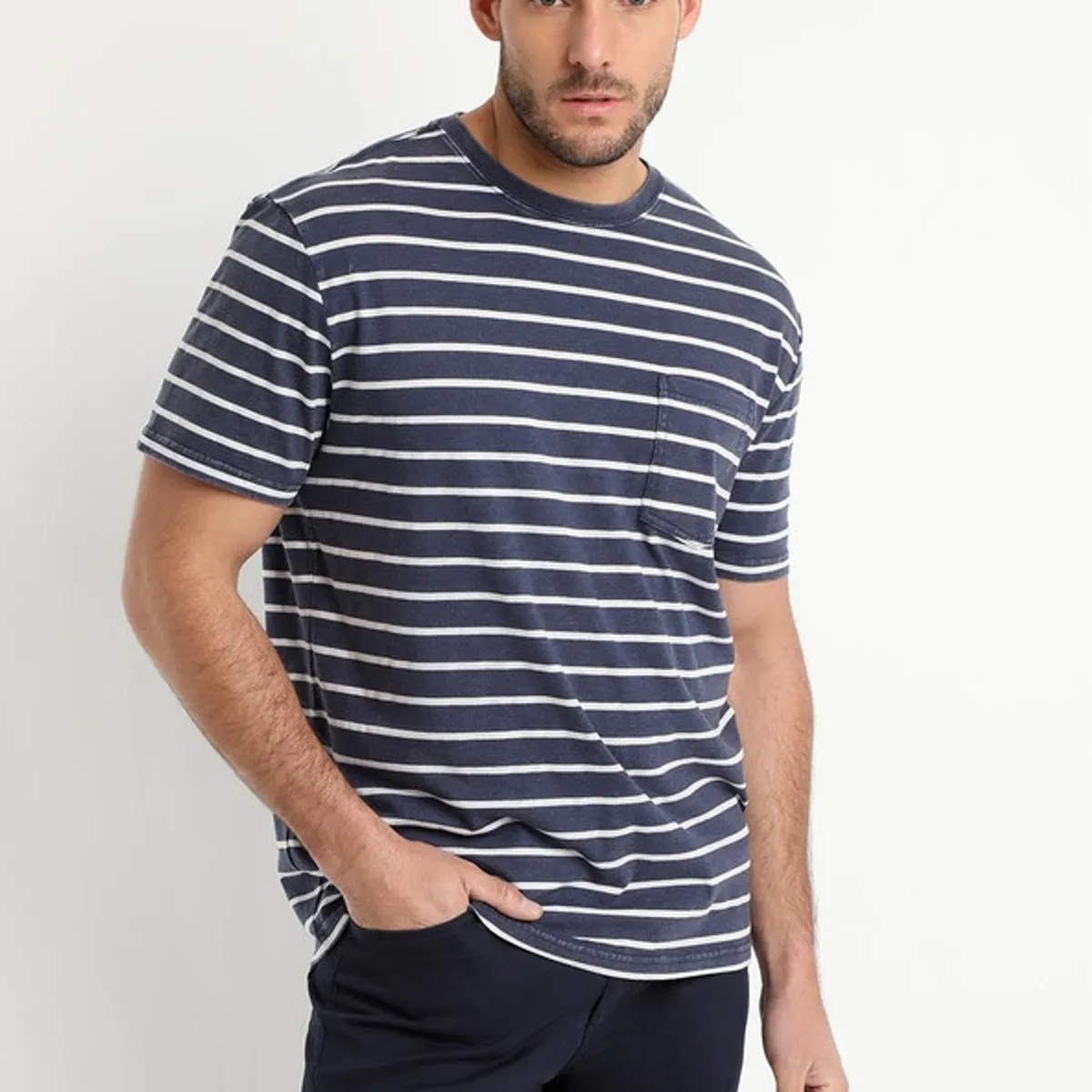 TRUVAL - Polera Look Denim Azul Marino TRUVAL