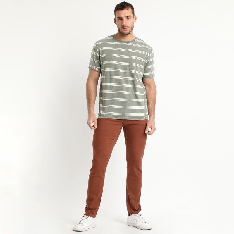 TRUVAL - Polera Look Denim Gris Claro TRUVAL