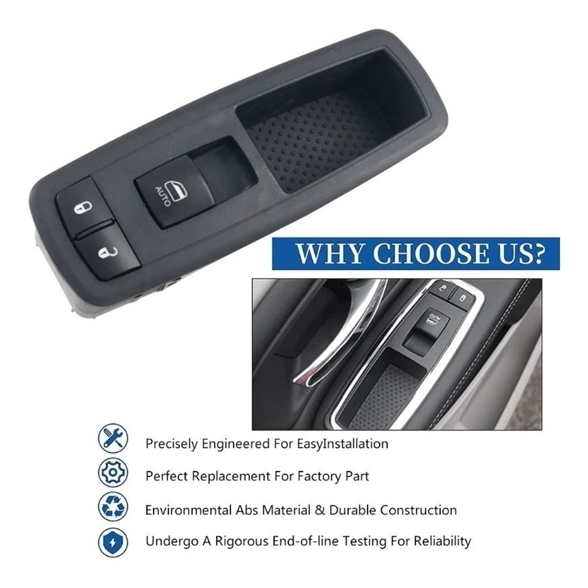 GENERICO - Botonera Alzavidrios para Jeep Dodge Liberty Ram Journey